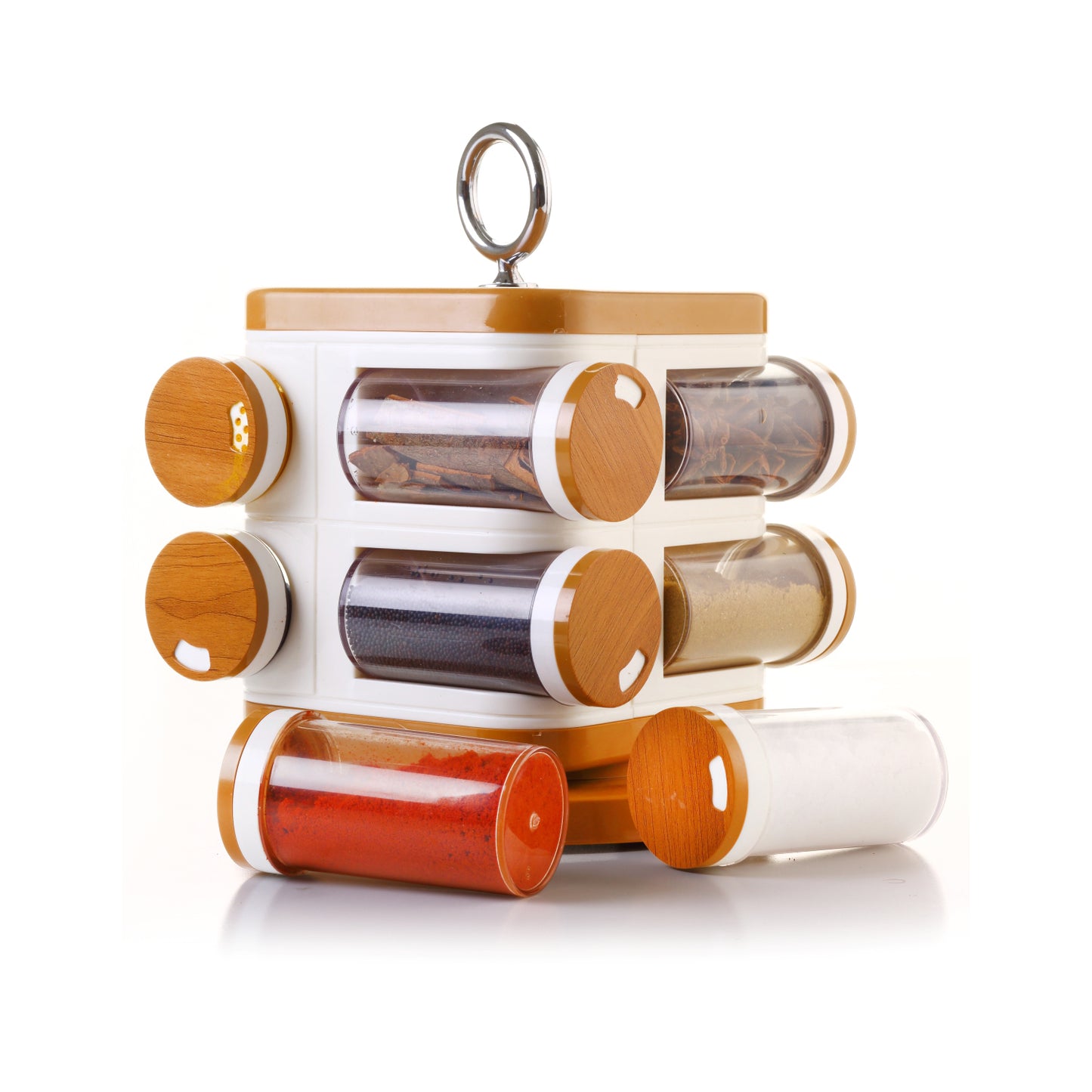 8117 Ganesh Storewell Plastic Spice Rack - Set Of 8